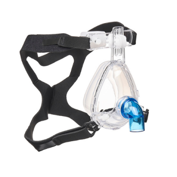 BiTrac Select NIV Full Face Mask Large with Interchangeable Standard (SE) Elbow 22mm Female, OmniClip with Silicone Forehead Pad and Head Strap - PD