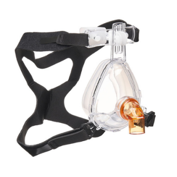 BiTrac Select NIV Full Face Mask with Interchangeable Leak Elbow 22mm Female, OmniClip with Silicone Forehead Pad and Head Strap - PD