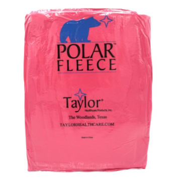 Taylor Polar Fleece Feather Weight Blanket, lock stitch edge, PINK 