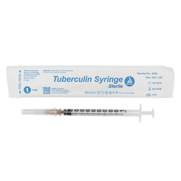 Tuberculin Non-Safety Syringe - Luer Slip, 26G, 3/8" Needle, 1 cc, 10/100/cs