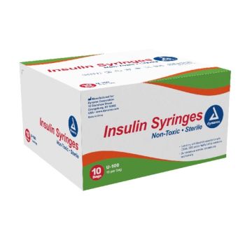 Insulin Syringe - Non-Safety, 29G, 1/2" Needle, 1 cc, 5/100/cs