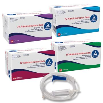 IV Administration Set - 20 Drop, 92", 1 Injection Site, 50/bx