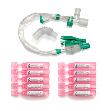 TrachSeal™ Adult Tracheostomy Closed Suction System with Saline Ampules, 72 Hour, Size 14 Fr