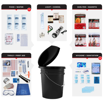 Bucket Survival Kit for 2 People