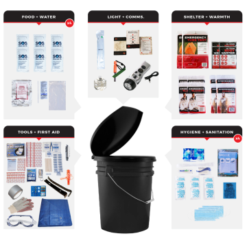 Bucket Survival Kit for 4 People