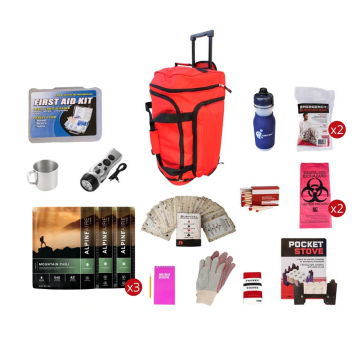 Food Storage Survival Kit, Rolling Bag