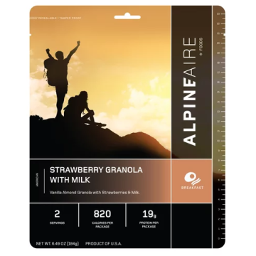 Strawberry Granola with Milk - Cook in the Pouch