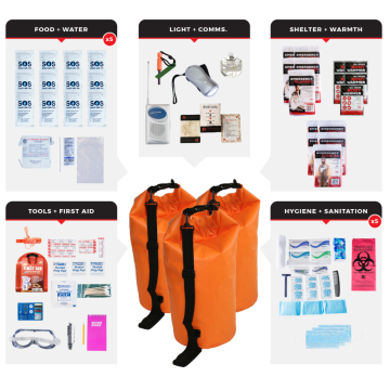 5 Person Essential Survival Kit, Dry Bag