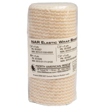 BANDAGE, ELASTIC WRAP - 4" x 5yd