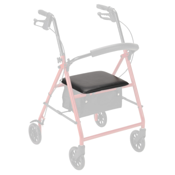 10204 Rollator Padded Seat, Black, 1