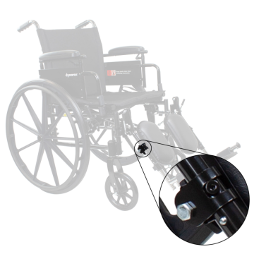 DynaRide Wheelchair Foot Rest Adjustment Lever, Black, 1