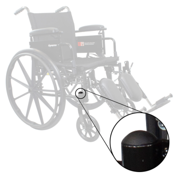 DynaRide Wheelchair Front Fork Stem Cap, Black, 1