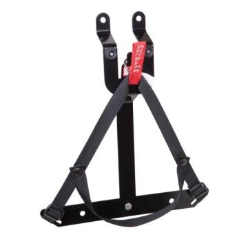 Helmet holder for use with larger ratcheting assemblies