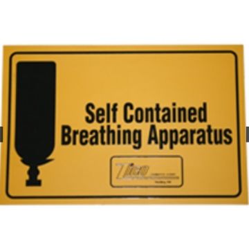 Self-contained breathing apparatus label