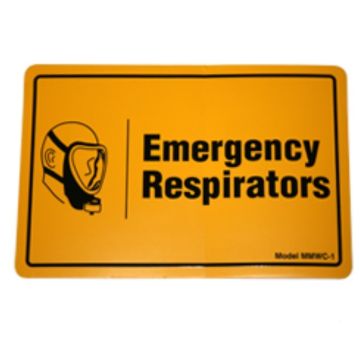 Emergency respirator label