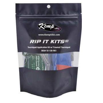 Kemp USA Rip It Kits®, Tourniquet Application Kit w/ Trauma2 Tourniquet (Refill Kit for Tourniquet Holster Item #140)