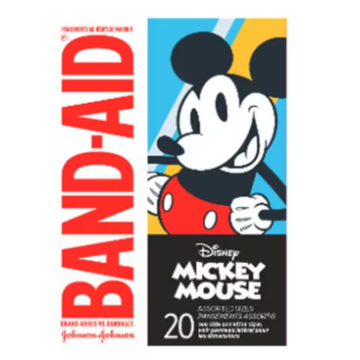 Band-Aid Adhesive Strip Bandage Plastic Assorted Sizes Mickey Mouse Strl 20/Bx, 24 BX/CA