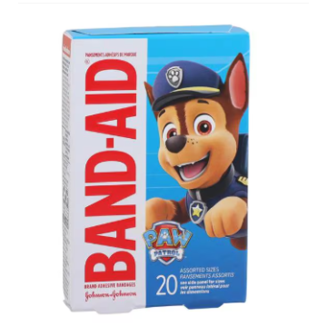 Band-Aid Strip Bandage Fabric 3/4x3" Paw Patrol 20/Bx, 24 BX/CA