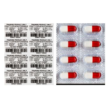 Practi-Diphenhydramine (Benadryl) 25 mg. Unit Dose Oral Meds. Qty: 48.