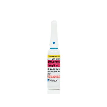 Practi-Fentanyl. (100 mcg/2 mL Clear Amp). Distilled Water. Qty: 100.