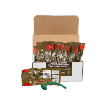 AIRWAY, NAR NASOPHARYNGEAL PRE-LUBRICATED - 28F (Box of 10)