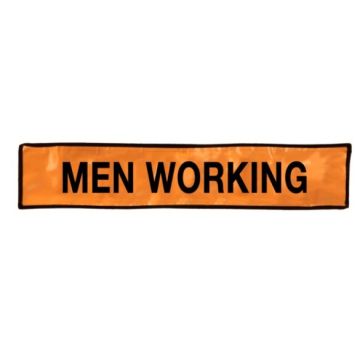 “MEN WORKING” Sign in Safety Orange