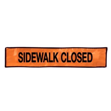 “SIDEWALK CLOSED” Sign in Safety Orange