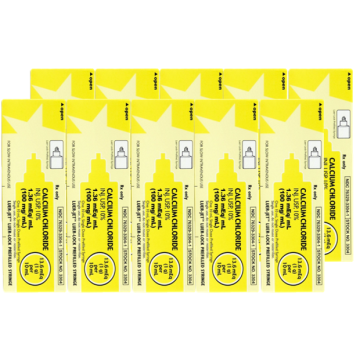 Calcium Chloride 10% Solution 10ml Prefilled Syringe. 10/ Pack