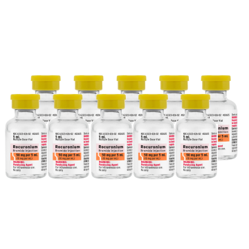 Rocuronium Bromide Injection (RTS) ROOM TEMPERATURE STABLE 50 mg per 5 mL.  Box of 10 - 5mL vials