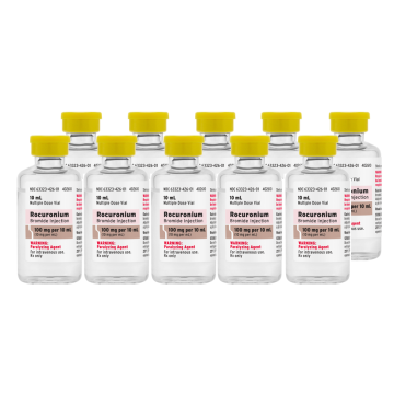 Rocuronium Bromide Injection (RTS) ROOM TEMPERATURE STABLE 100 mg per 10 mL.  Box of 10 - 10mL vials
