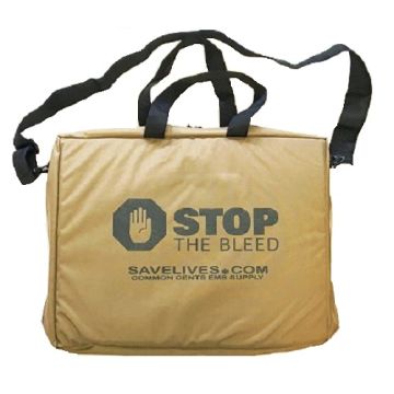 Coyote Brown Stop the Bleed Kit Full of Supplies with No Quikclot