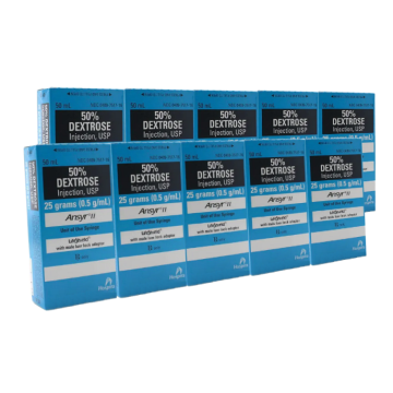 Dextrose 50% 50 mL Ansyr 10/ Pack
