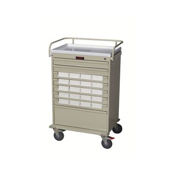 Value Line Med Bin Cart with 20 – 5 inch Bins, Key Locking 