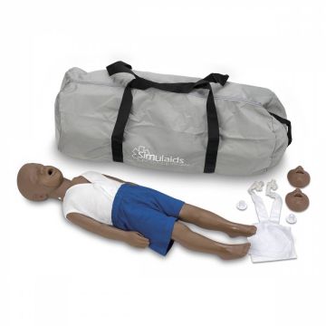 Simulaids Kyle 3 Year Old African American CPR Manikin With Carry Bag