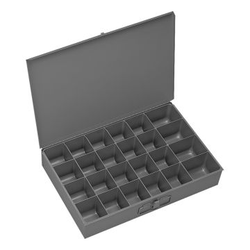 Large Steel Compartment Box, 24 Openings 