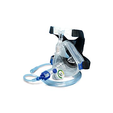 Flow-Safe II CPAP with Large Adult Deluxe Mask with Straight Swivel Port, Head Harness