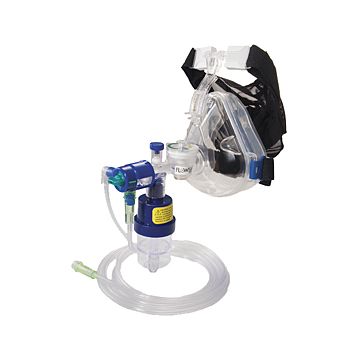 Flow-Safe II EZ, Large Adult Deluxe Mask with Ports and EZflow MAX Nebulizer – Adult Large