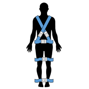 X-HARNESS COMPLETE WITH NYLON (4 POINT HARNESS THIGH AND  ANKLE STRAP)