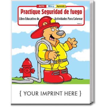 Practic Fire Safety Coloring Book - Spanish Edition