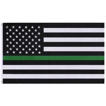 Thin Green Line Flag 3' x 5'