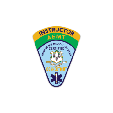 Connecticut Full Color 4" AEMT Instructor Patch Sticker