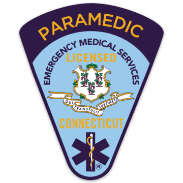 Connecticut Full Color 4" Paramedic Patch Sticker