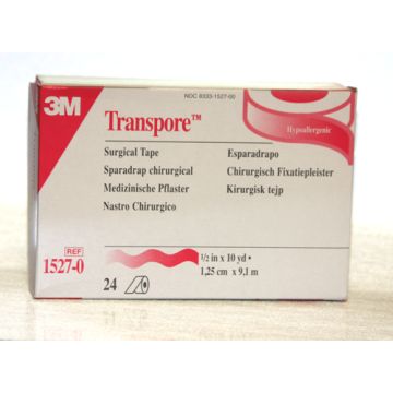 Transpore Transparent  Hypoallergenic Tape Tape 1/2" 24 Rolls per Box