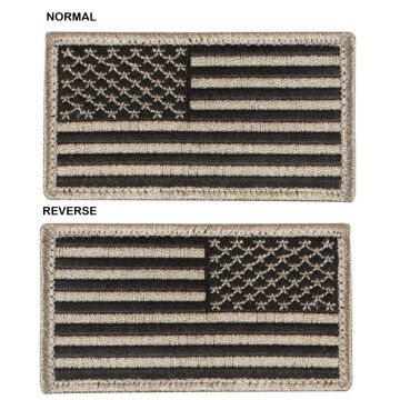 America Flag Patches w/ Hook Backing 3-1/4x1-13/16” – 12 Pack