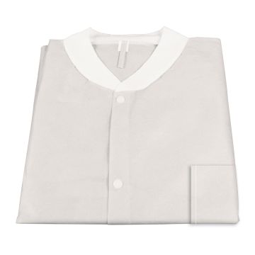 Lab Coat w/ Pockets: WHITE XLarge  3bags/10pcs/cs