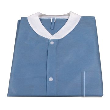 Lab Coat w/ Pockets: DARK BLUE XLarge  3bags/10pcs/cs