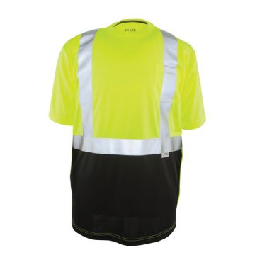 The Black Bottom Hi-Vis Tee in Fluor Yellow With Silver/Grey Refl Tape