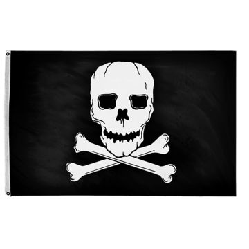 12X18 IN NYL-GLO JOLLY ROGER