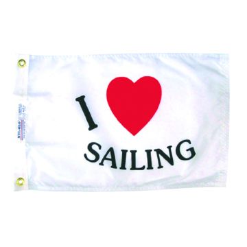 12X18 IN NYL-GLO I LOVE SAILING