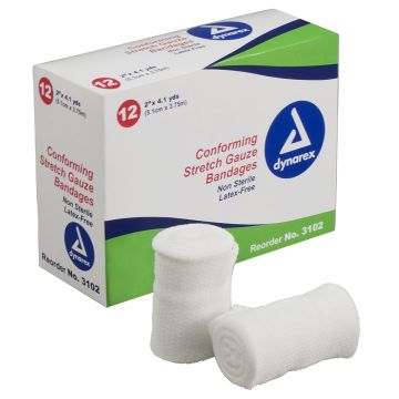 Stretch Gauze Bandage Roll 2" Non Sterile